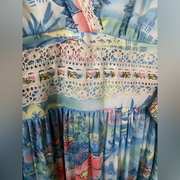 Vintage Union Made Maxi Dress size 13, Beuatiful trimmings and lace - Picture 4 of 8